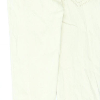 Mens UK Size 28 in Topman Regular Fit Straight Ivory Jeans