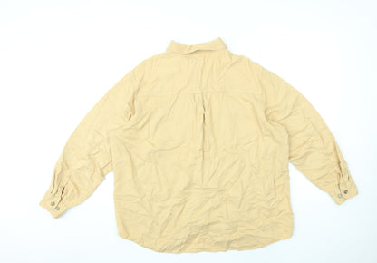 Womens UK Size 18 St Michael Yellow Basic Button-Up