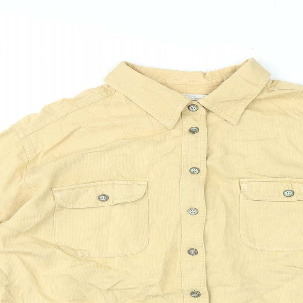 Womens UK Size 18 St Michael Yellow Basic Button-Up