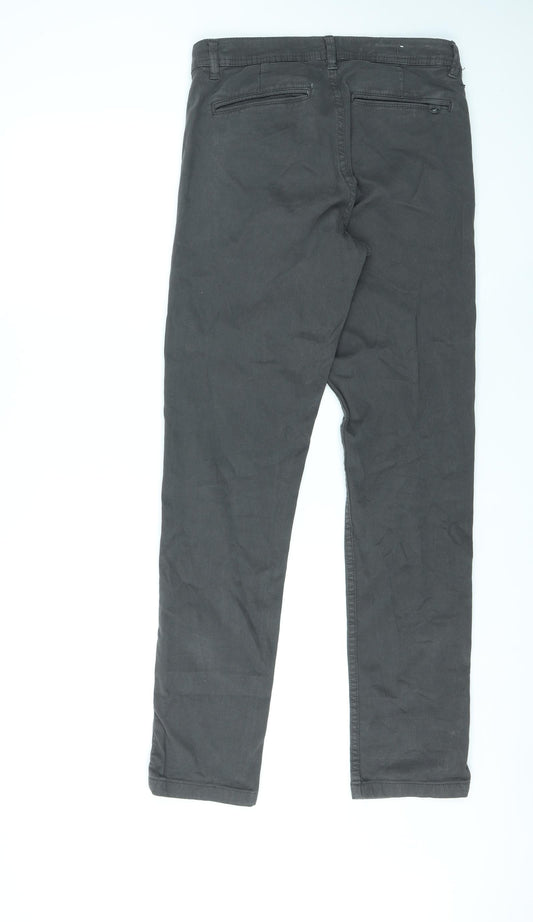 Zara Womens Grey Cotton Straight Jeans Size 38 in L31 in Regular Zip