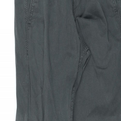 Zara Womens Grey Cotton Straight Jeans Size 38 in L31 in Regular Zip