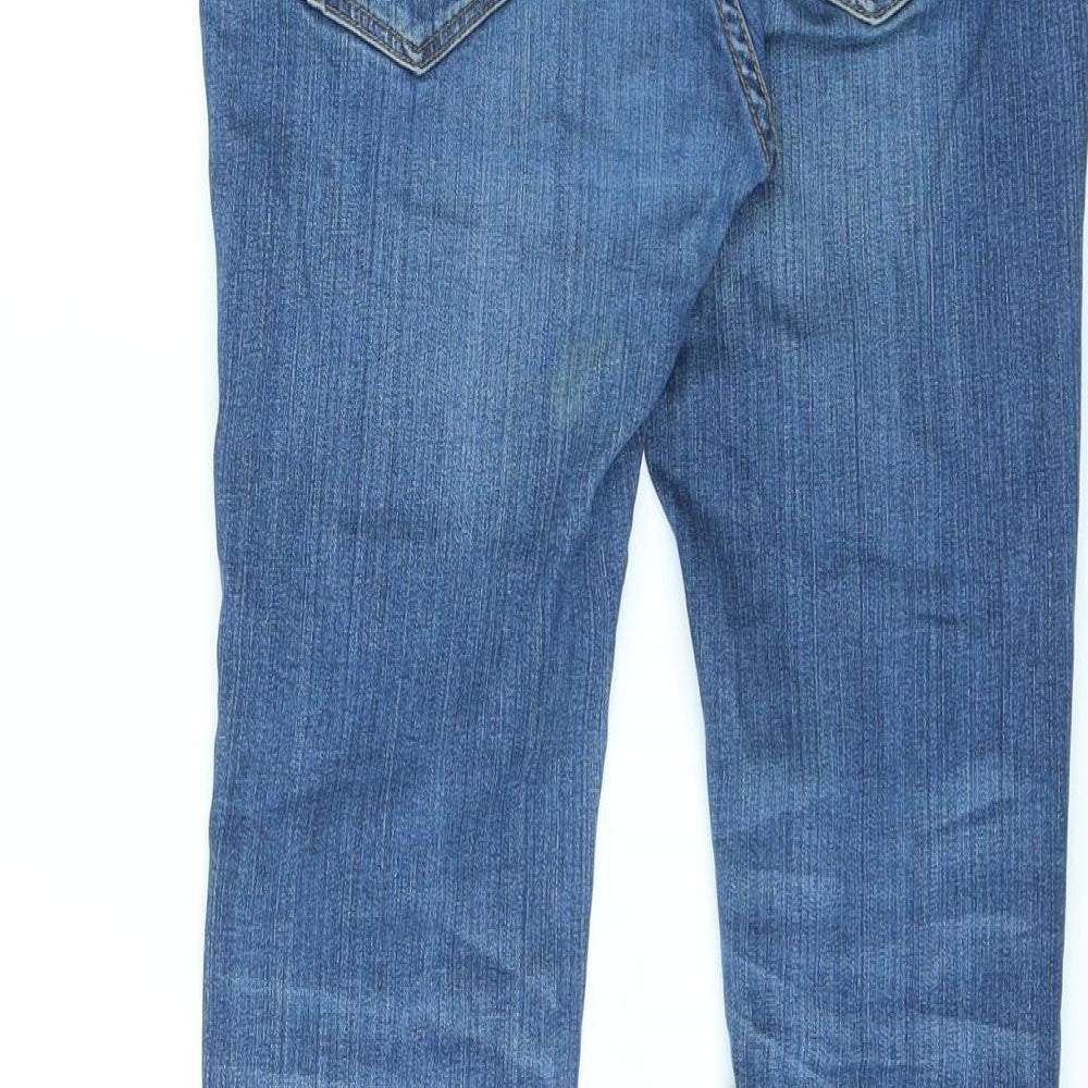 Pull&Bear Womens Blue Cotton Skinny Jeans Size 8 L26 in Regular Zip