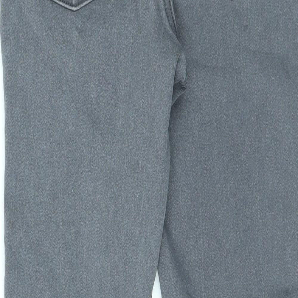 Denim & Co. Womens Grey Cotton Skinny Jeans Size 10 L25 in Regular Zip