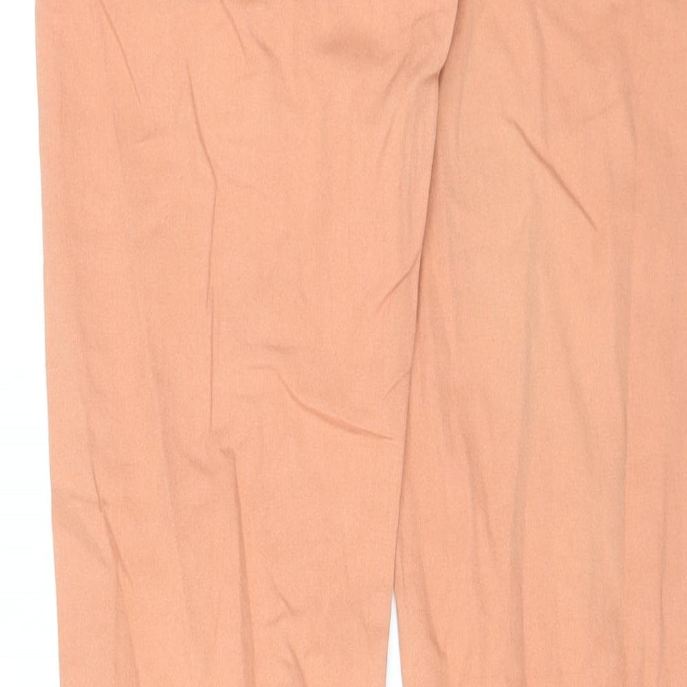 Denim & Co. Womens Orange Cotton Straight Jeans Size 10 L32 in Regular Zip