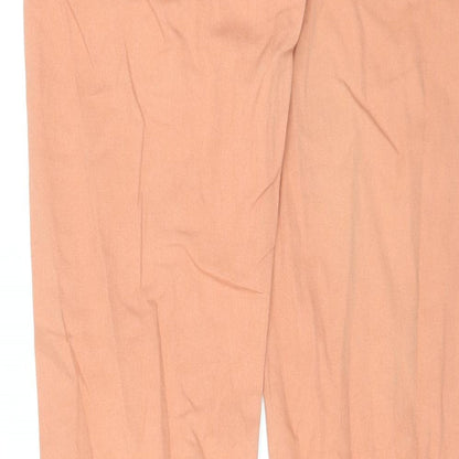 Denim & Co. Womens Orange Cotton Straight Jeans Size 10 L32 in Regular Zip