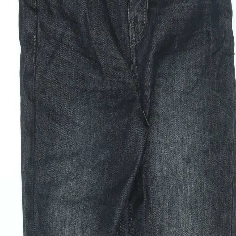 Pep&Co Girls Black Cotton Skinny Jeans Size 10-11 Years L23 in Regular Zip