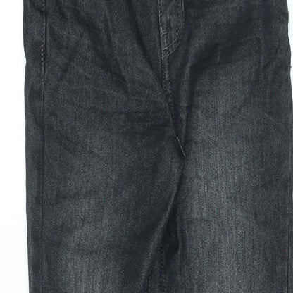 Pep&Co Girls Black Cotton Skinny Jeans Size 10-11 Years L23 in Regular Zip