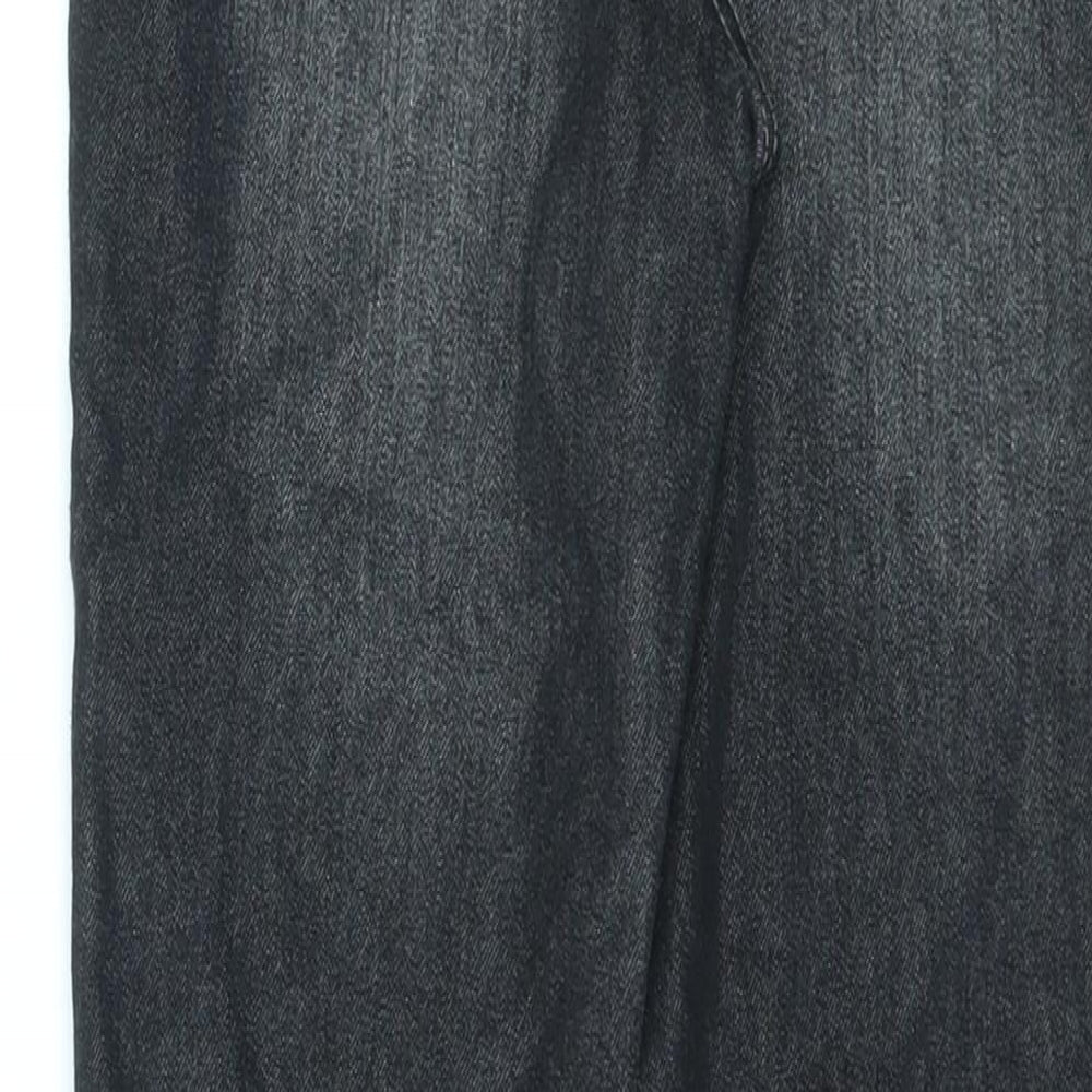 Pep&Co Girls Black Cotton Skinny Jeans Size 10-11 Years L23 in Regular Zip