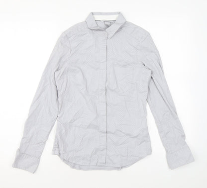 Womens UK Size 6 H&M Grey Basic Button-Up