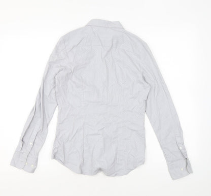 Womens UK Size 6 H&M Grey Basic Button-Up