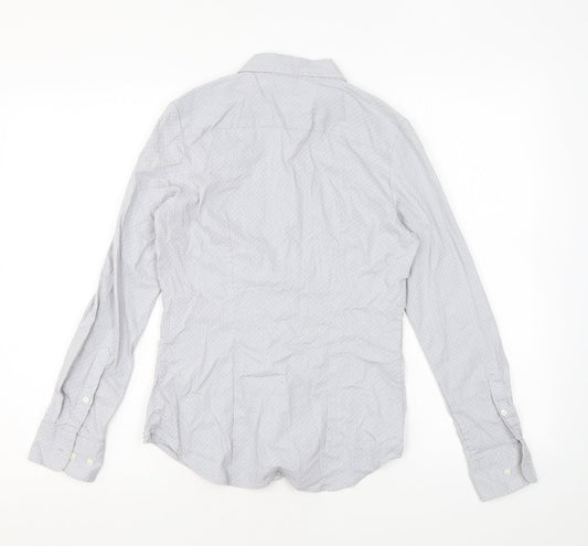 Womens UK Size 6 H&M Grey Basic Button-Up