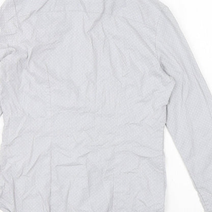 Womens UK Size 6 H&M Grey Basic Button-Up