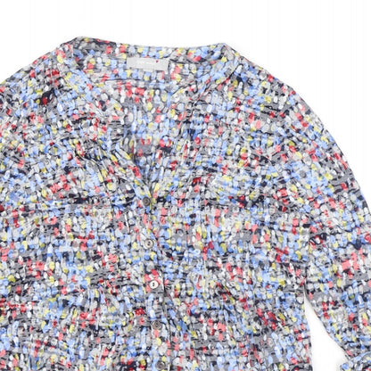 Womens UK Size 12 Marks and Spencer Blue Basic Button-Up