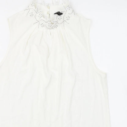 Womens UK Size 14 Dorothy Perkins White Basic Tank