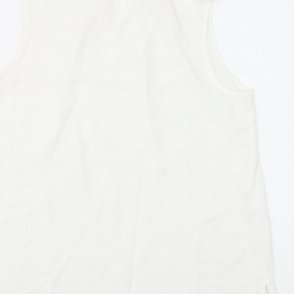 Womens UK Size 14 Dorothy Perkins White Basic Tank