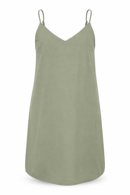 New Look Womens Green Polyester Tank Dress Size 10 V-Neck Pullover