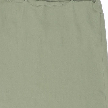 New Look Womens Green Polyester Tank Dress Size 10 V-Neck Pullover