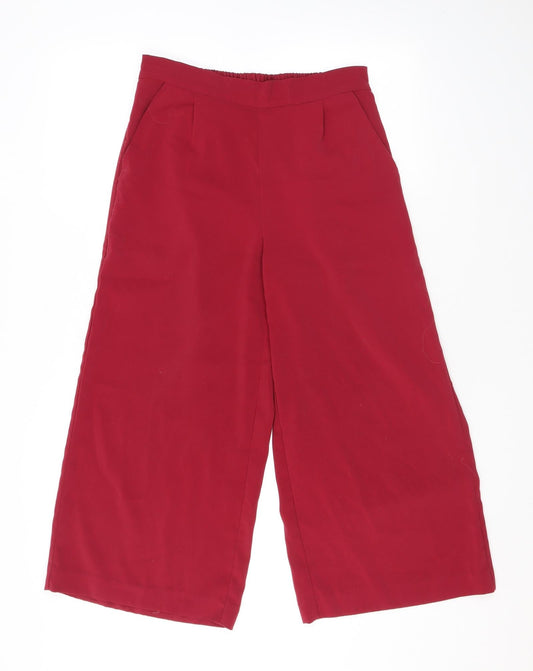 Womens UK Size 8 VERO MODA Regular Fit  Red Trousers