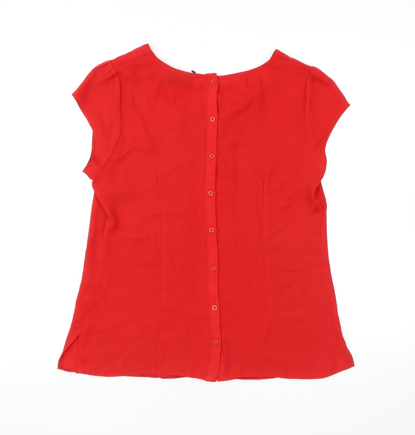 Womens UK Size 10 Wallis Red Basic Blouse