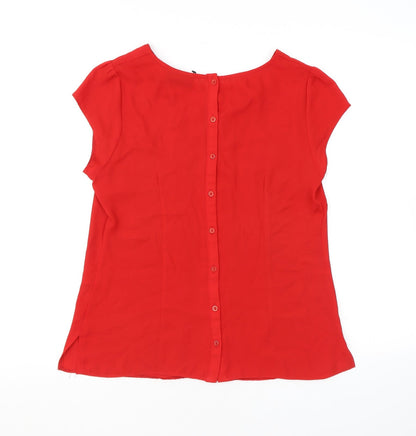 Womens UK Size 10 Wallis Red Basic Blouse