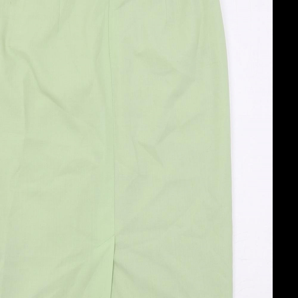 Bardehle Womens Green Polyester Straight & Pencil Skirt Size 14 Button