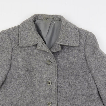 Womens UK Size 16 St Michael Grey Pea Coat