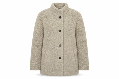 Womens UK Size L Anne de Lancay Beige Overcoat