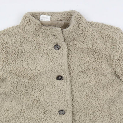 Womens UK Size L Anne de Lancay Beige Overcoat