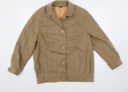 Lampert Womens Beige Jacket Size 10 Button