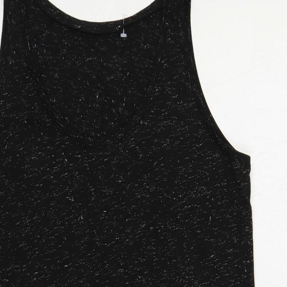 Womens UK Size 10 Dorothy Perkins Black Basic Tank