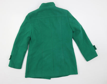 Womens UK Size 12 Classic Green Pea Coat