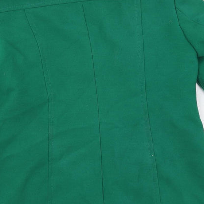 Womens UK Size 12 Classic Green Pea Coat