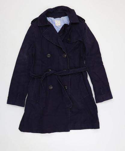 Womens UK Size M Gap Blue Trench Coat