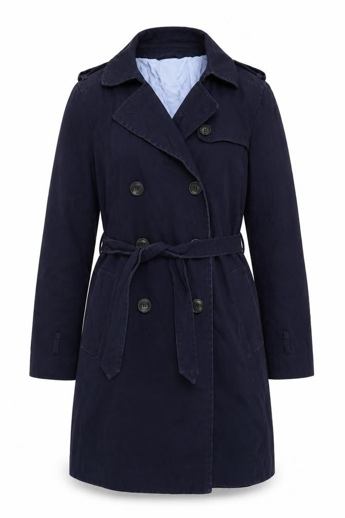 Womens UK Size M Gap Blue Trench Coat