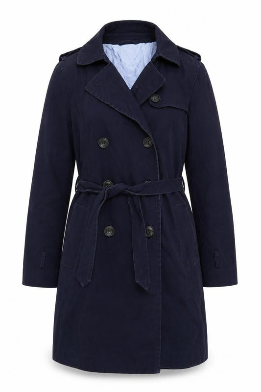 Womens UK Size M Gap Blue Trench Coat
