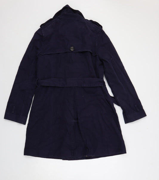Womens UK Size M Gap Blue Trench Coat