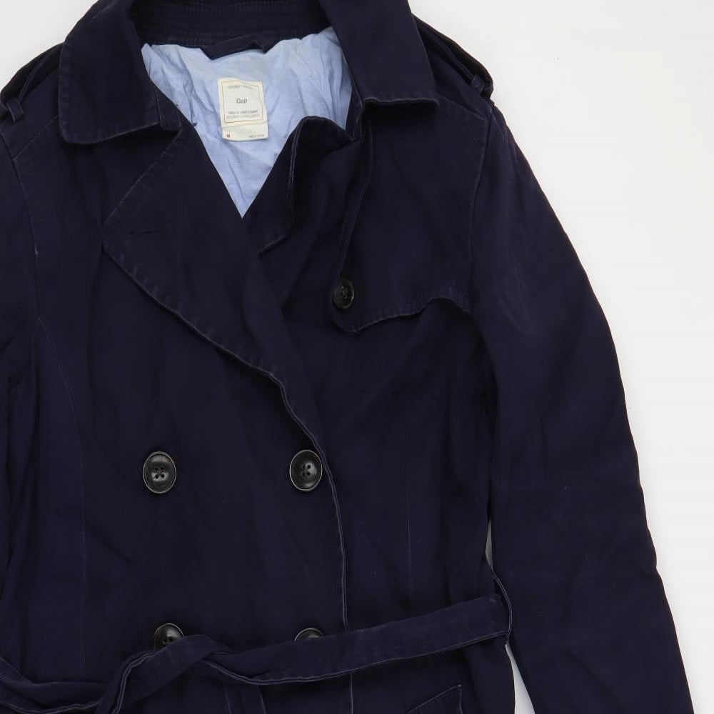 Womens UK Size M Gap Blue Trench Coat