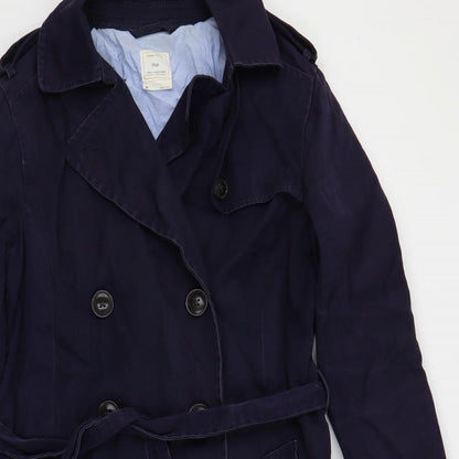 Womens UK Size M Gap Blue Trench Coat