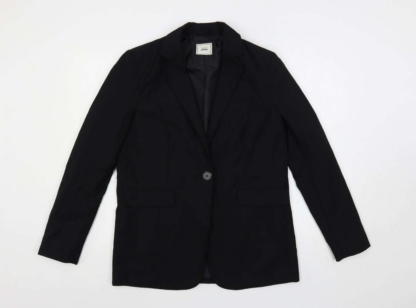 Pimkie Womens Black Jacket Blazer Size 10 Button
