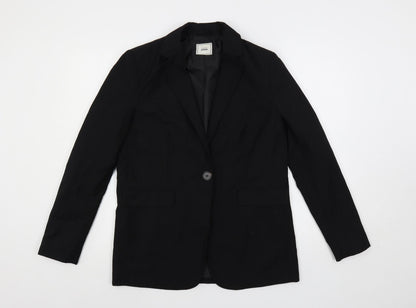 Pimkie Womens Black Jacket Blazer Size 10 Button