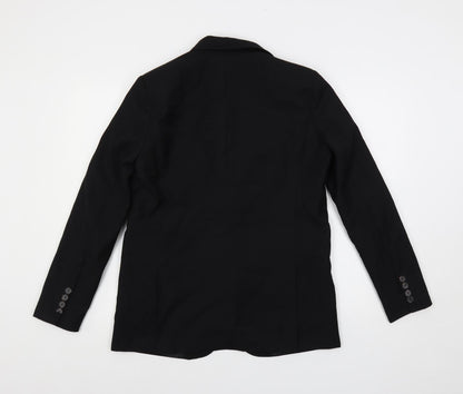 Pimkie Womens Black Jacket Blazer Size 10 Button