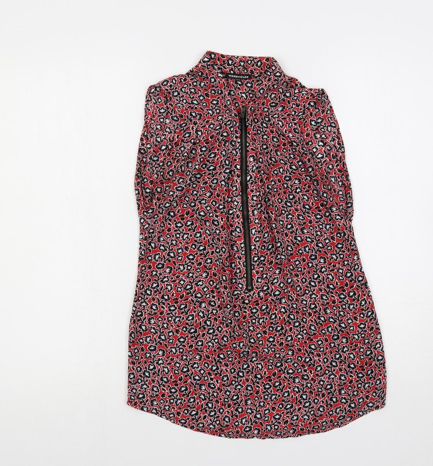 Womens UK Size 6 Warehouse Red Basic Blouse