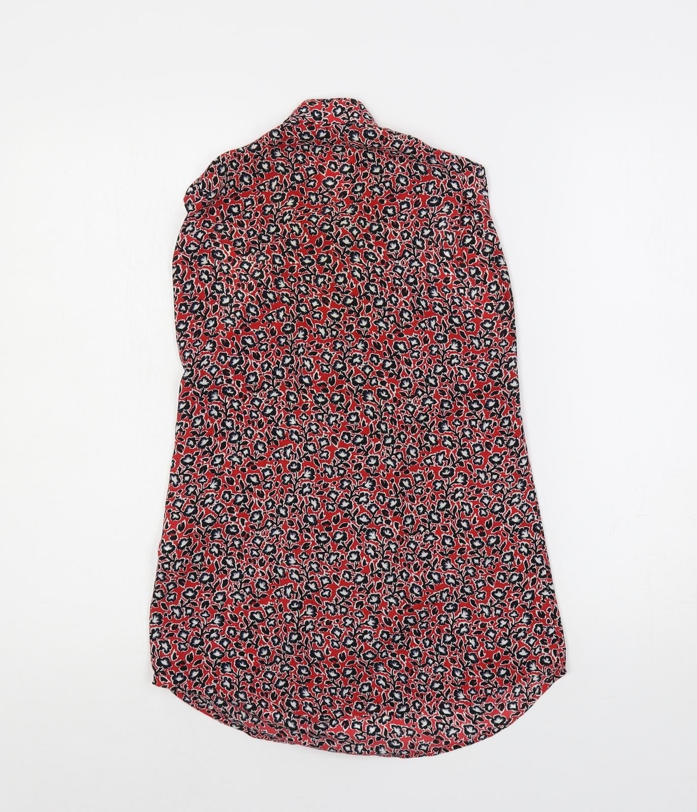 Womens UK Size 6 Warehouse Red Basic Blouse