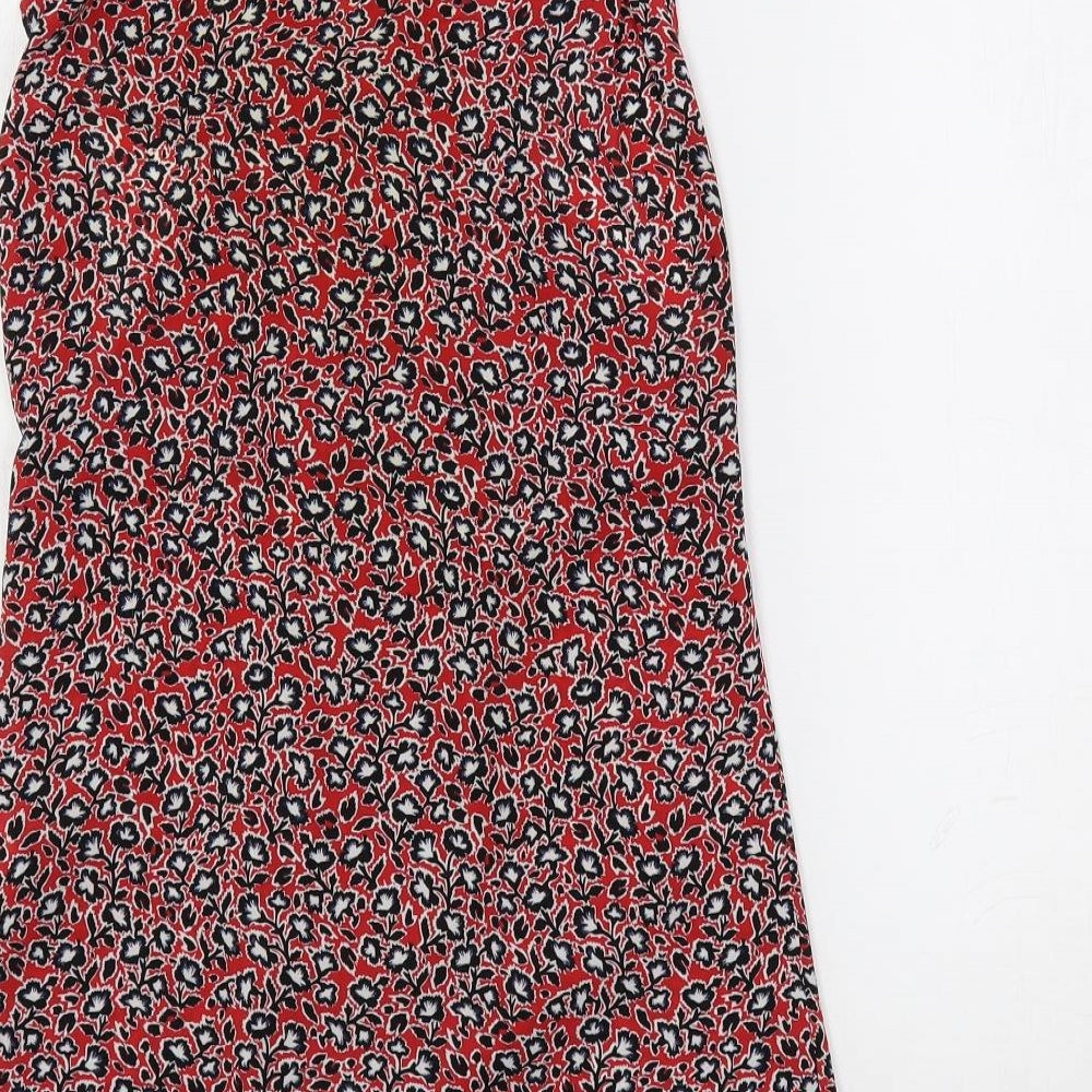 Womens UK Size 6 Warehouse Red Basic Blouse