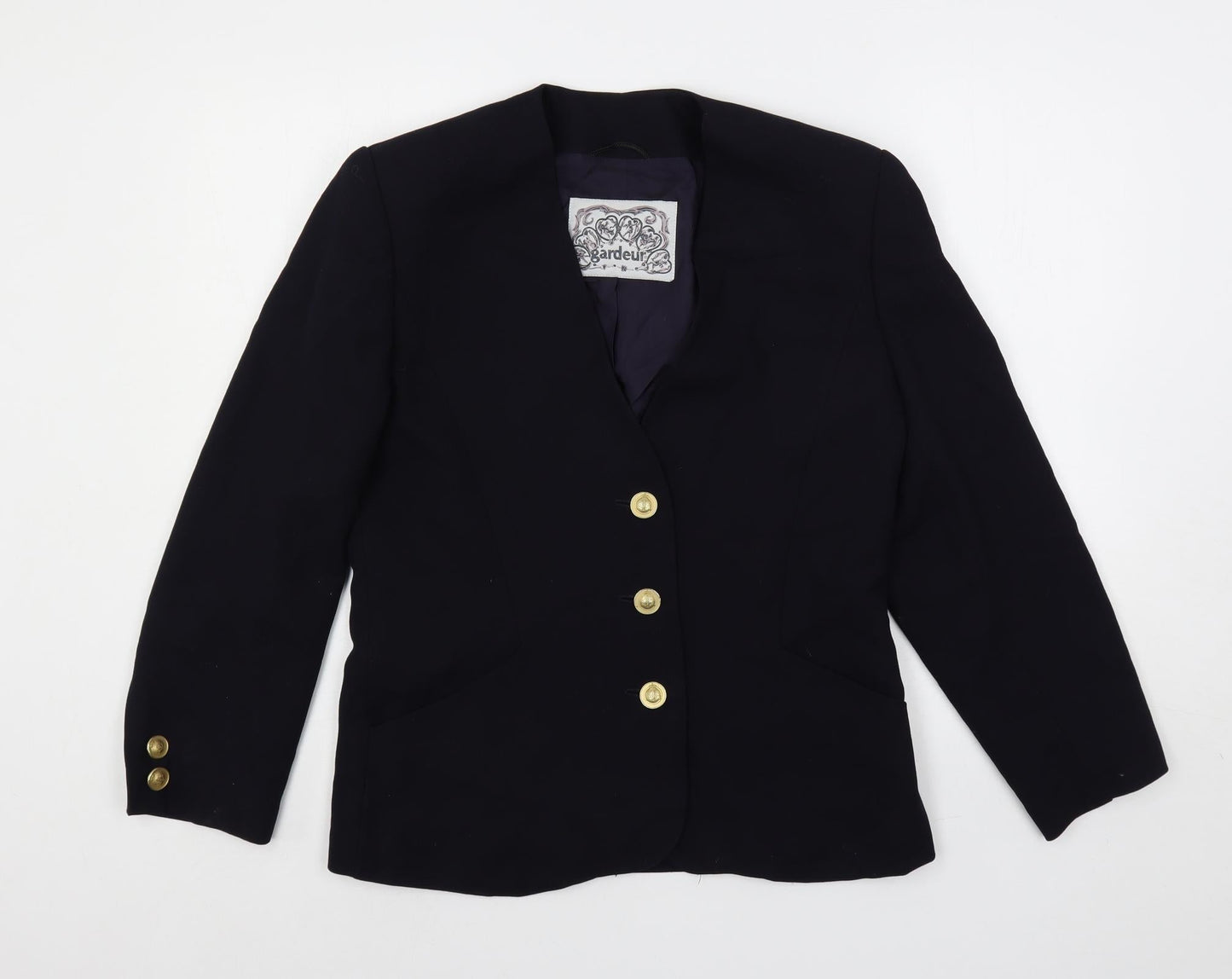 GARDEUR Womens Blue Jacket Blazer Size 12 Button