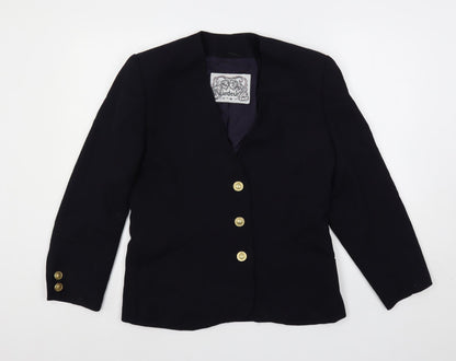 GARDEUR Womens Blue Jacket Blazer Size 12 Button
