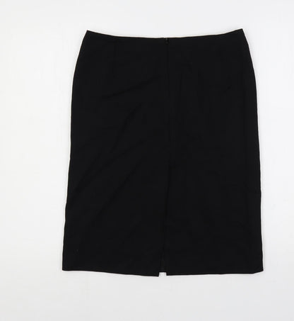 Great Plains Womens Black Wool Straight & Pencil Skirt Size 10 Zip - Lined