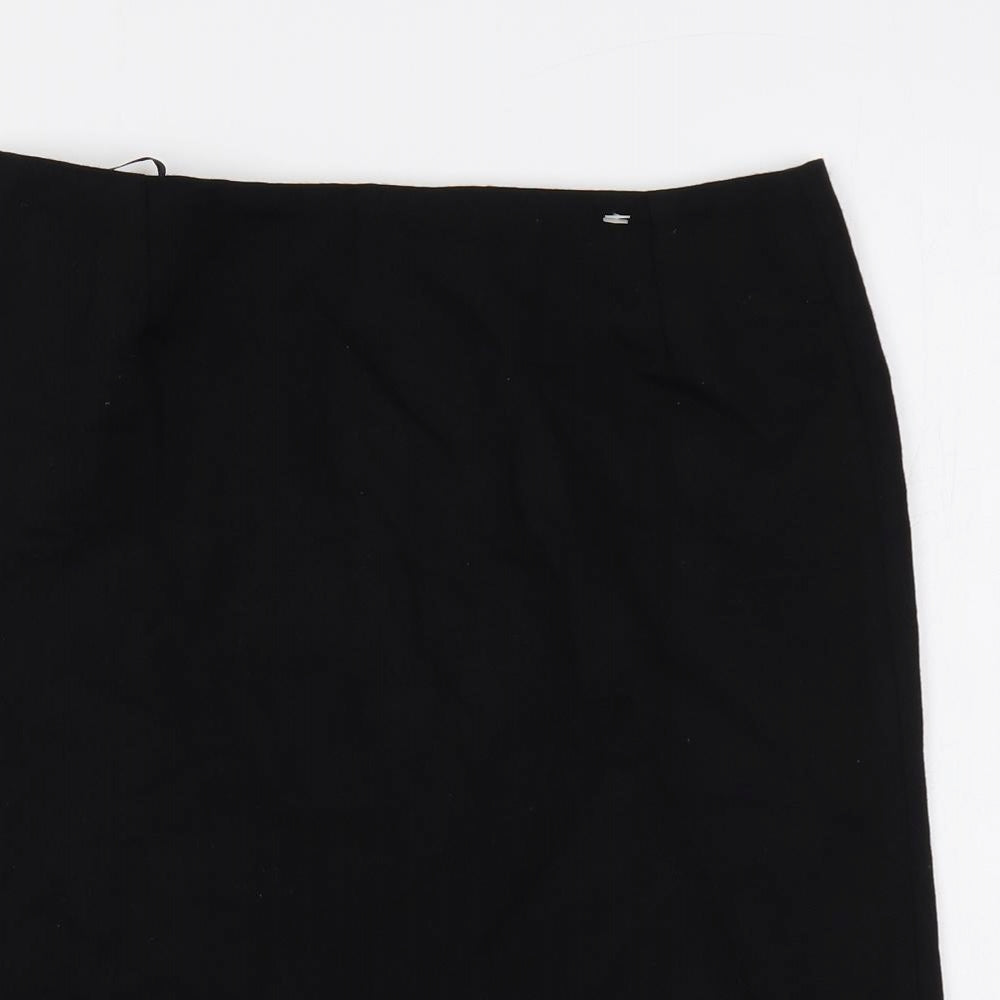 Great Plains Womens Black Wool Straight & Pencil Skirt Size 10 Zip - Lined