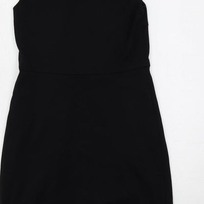 New Look Womens Black Polyester Shift Size 12 Boat Neck Pullover