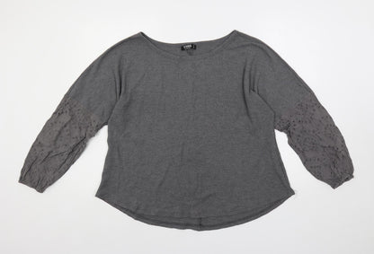 Womens UK Size XL Yoins Grey Basic T-Shirt